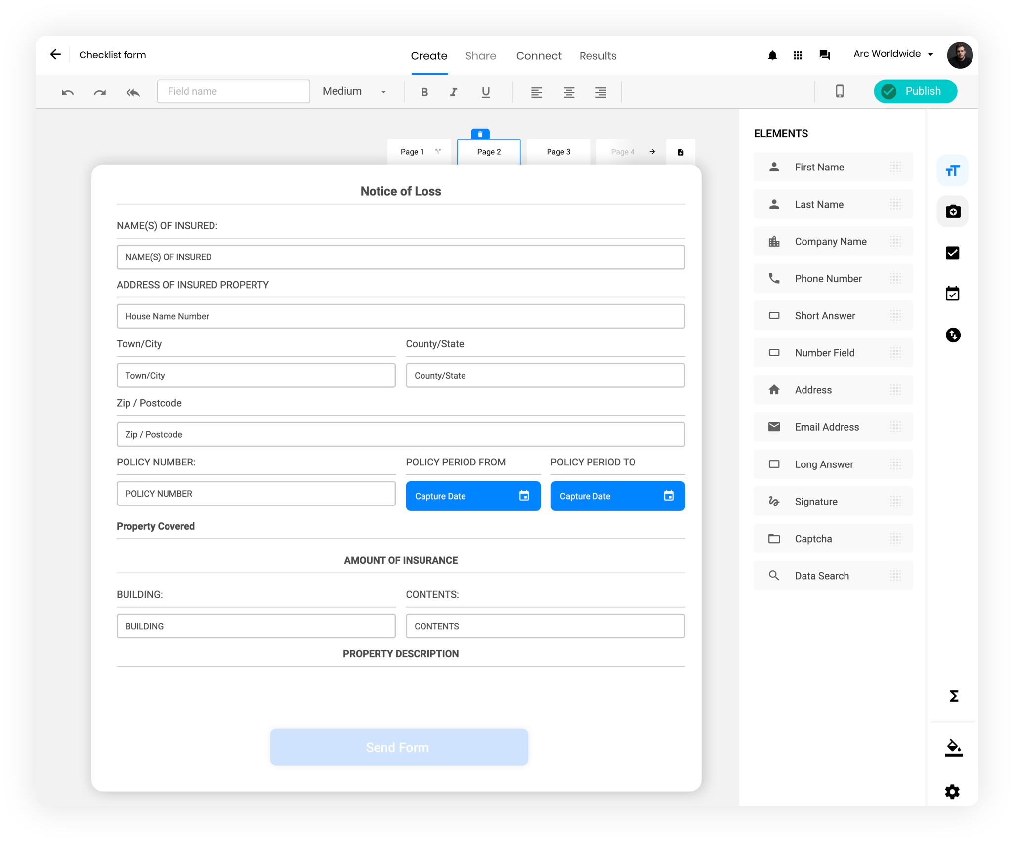 Form Builder Screenshot