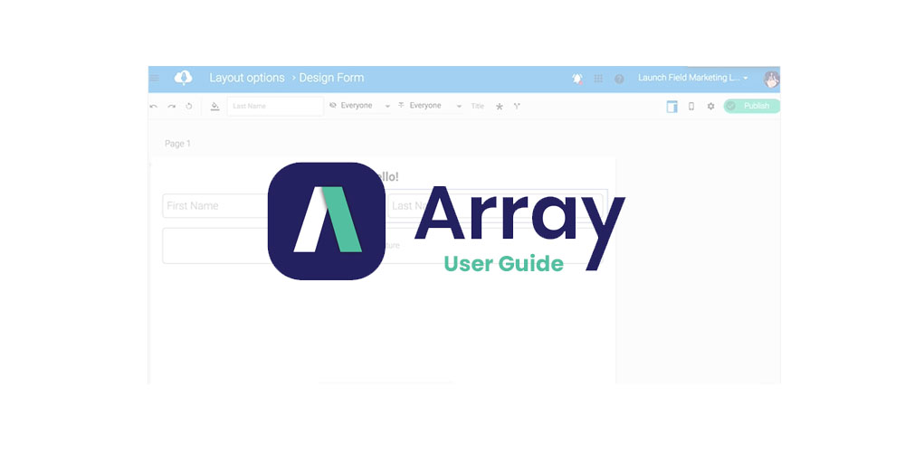 Setting Up Your First Array Form