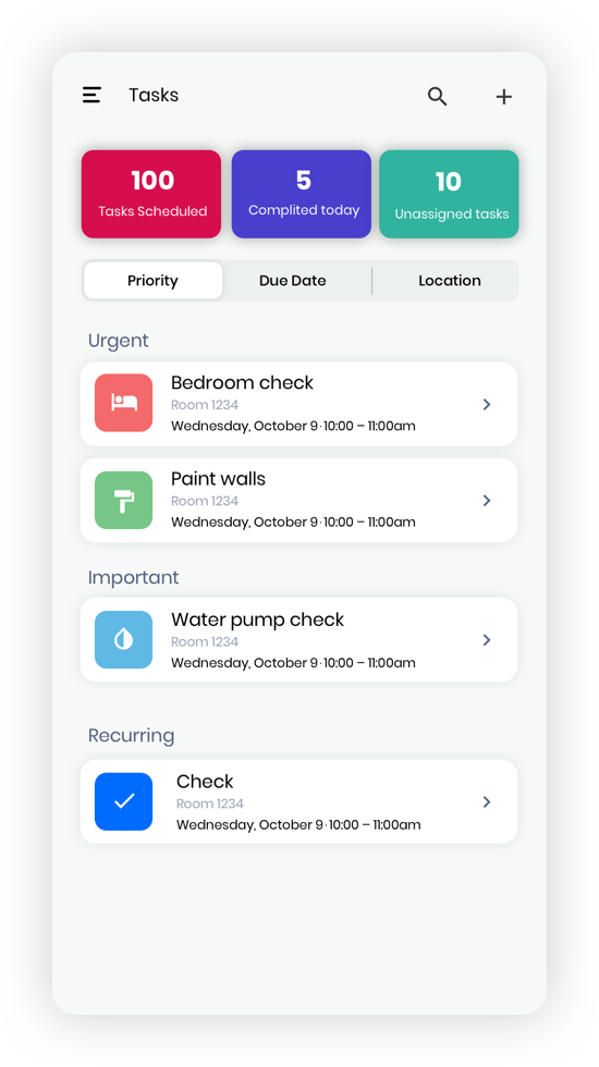 Mobile Apps Tasks Screenshot
